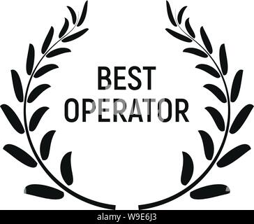 Best operator award icon. Simple illustration of best operator award vector icon for web design isolated on white background Stock Vector