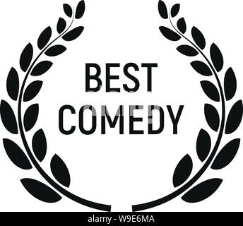 Best comedy award icon. Simple illustration of best comedy award vector icon for web design isolated on white background Stock Vector