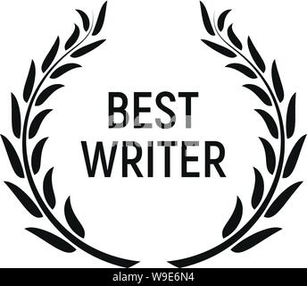 Best writer award icon. Simple illustration of best writer award vector icon for web design isolated on white background Stock Vector