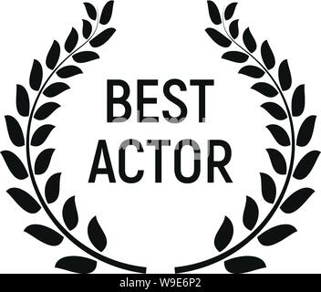 Best actor award icon. Simple illustration of best actor award vector icon for web design isolated on white background Stock Vector