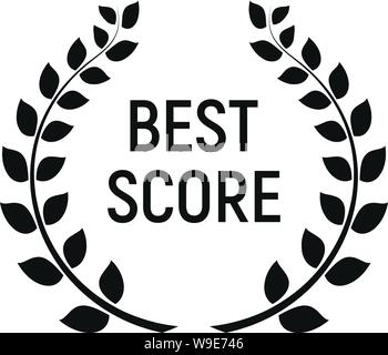 Best score award icon. Simple illustration of best score award vector icon for web design isolated on white background Stock Vector