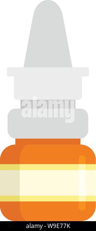 Nose spray icon. Flat illustration of nose spray vector icon for web design Stock Vector