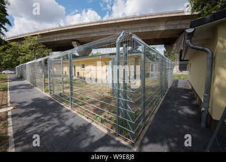 Mainz, Germany. 13th Aug, 2019. The new dog facility in the animal shelter of the state capital is about to be completed. Credit: Andreas Arnold/dpa/Alamy Live News Stock Photo