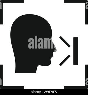Office face recognition icon. Simple illustration of office face recognition vector icon for web design isolated on white background Stock Vector