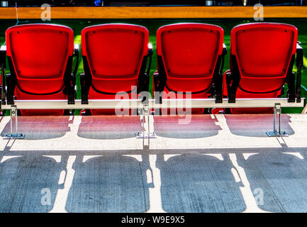 red seat back Stock Photo
