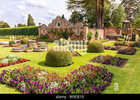 Erddig Hall an historic 17th century mansion amidst extensive gardens and parkland in Shropshire is one of the most visited stately homes. Stock Photo