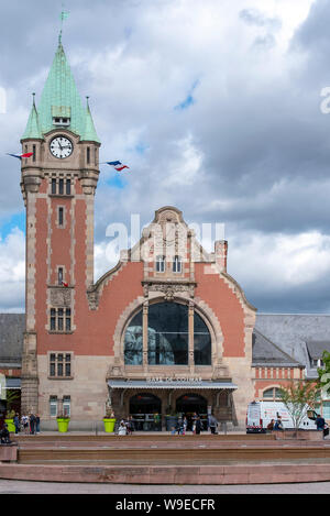 COLMAR - APR 30: Railway station Gare de Colmar in Colmar on April 30. 2018 in France Stock Photo