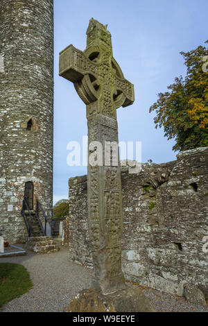 burial ground and high crosses at Monasterboice, Co Louth, Ireland Stock Photo