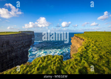 spectacular cliffs at Downpatrick Head, Co Mayo, Ireland Stock Photo