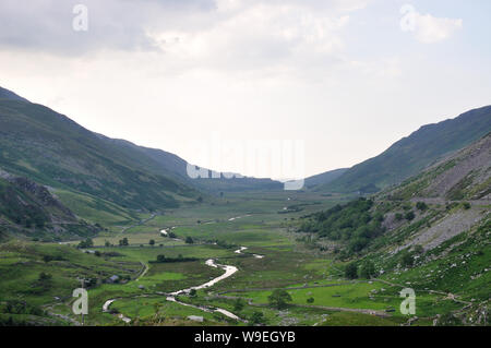 Wanderung in der Umgebung des 'Llyn Idwal' in Wales - Snowdonia Nationalpark -  in den Cambrian Mountains. Stock Photo