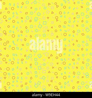 Trendy color abstract pattern with yellow background. Abstract pattern for printed products. Stock Vector