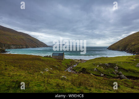 recreation at Keem Bay, Co Mayo, Ireland Stock Photo