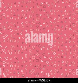 Trendy color abstract pattern with red background. Abstract pattern for printed products. Stock Vector