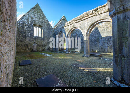 old Moyne Abbey near Killala, Co Mayo, Ireland Stock Photo