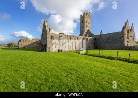 old Moyne Abbey near Killala, Co Mayo, Ireland Stock Photo