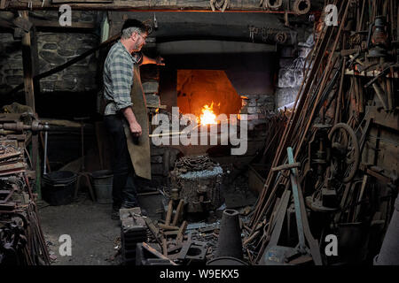 Traditional blacksmith smithy St Fagans national history museum Wales ...