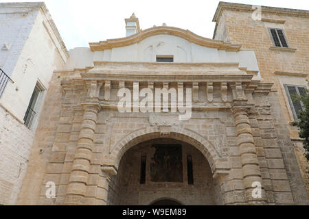 Arco Marchesale gate of old town in Polignano a mare, Italy Stock Photo