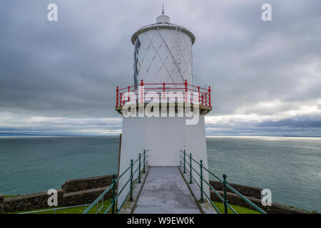 spectacular cliff walk at the Blackhead Lighthouse, Co Antrim, Northern Ireland Stock Photo