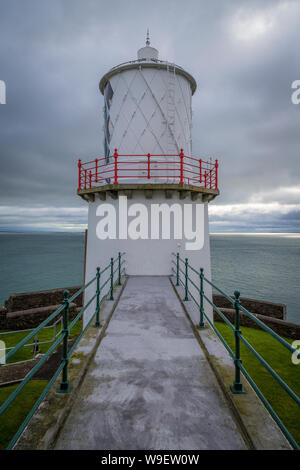 spectacular cliff walk at the Blackhead Lighthouse, Co Antrim, Northern Ireland Stock Photo