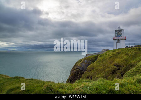 spectacular cliff walk at the Blackhead Lighthouse, Co Antrim, Northern Ireland Stock Photo