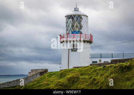 spectacular cliff walk at the Blackhead Lighthouse, Co Antrim, Northern Ireland Stock Photo