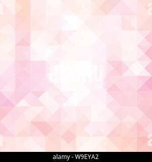 Pale pink geometric triangle background Stock Vector