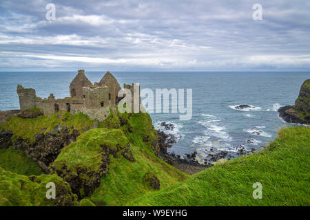 Dunluce Castle at the wonderful Antrim Coast, Co Antrim, Northern Ireland Stock Photo