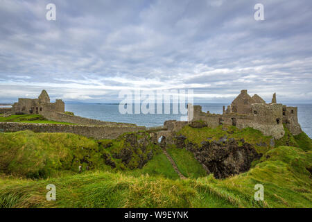 Dunluce Castle at the wonderful Antrim Coast, Co Antrim, Northern Ireland Stock Photo