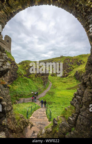 Dunluce Castle at the wonderful Antrim Coast, Co Antrim, Northern Ireland Stock Photo