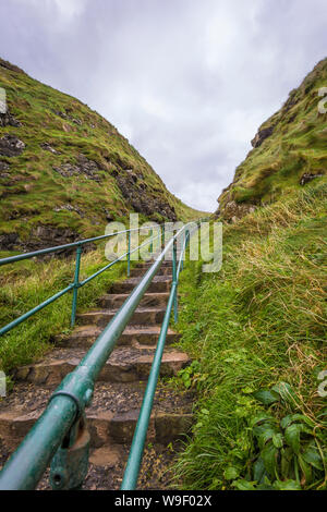 Dunluce Castle at the wonderful Antrim Coast, Co Antrim, Northern Ireland Stock Photo