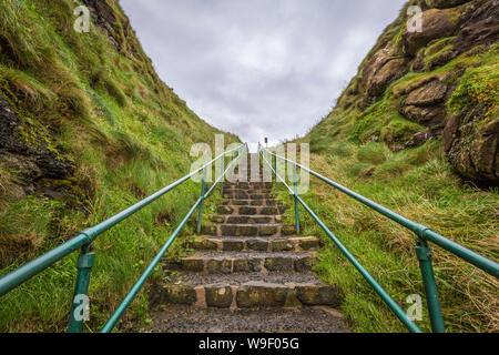Dunluce Castle at the wonderful Antrim Coast, Co Antrim, Northern Ireland Stock Photo