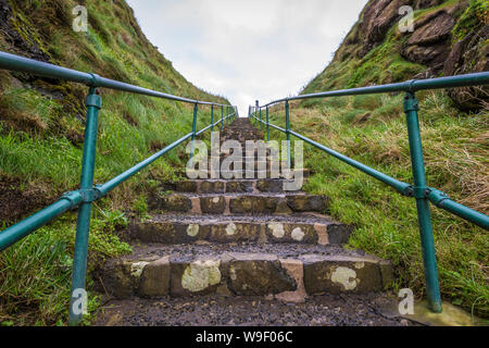 Dunluce Castle at the wonderful Antrim Coast, Co Antrim, Northern Ireland Stock Photo