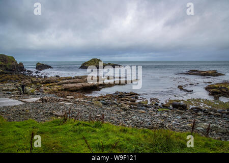 spectacular place at Murlough Bay at the Antrim coast Stock Photo