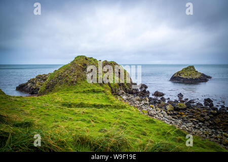 spectacular place at Murlough Bay at the Antrim coast Stock Photo