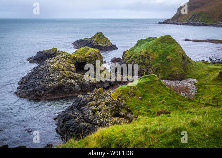 spectacular place at Murlough Bay at the Antrim coast Stock Photo