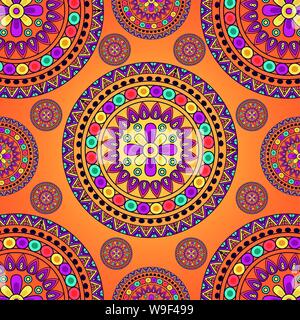 mandala background decorative floral colored Stock Vector