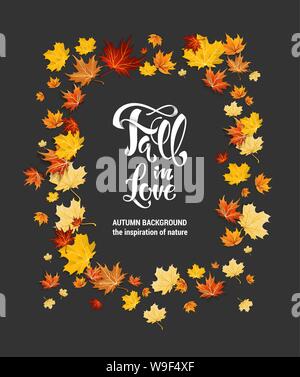 Fall illustration for design banner Stock Vector