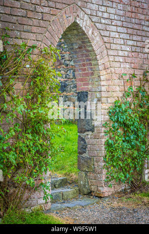 Gate at Mussenden Temple near Castlerock, Co Derry, Northern Ireland Stock Photo