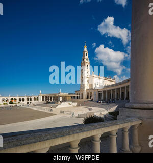 The main worshiping area at Fatima with the stage/altar/pulpit in front of the chuch. Stock Photo