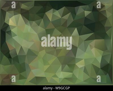 Abstract low poly background of triangles in green colors Stock Vector
