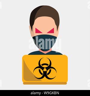 hacker vector illustration symbol Stock Vector