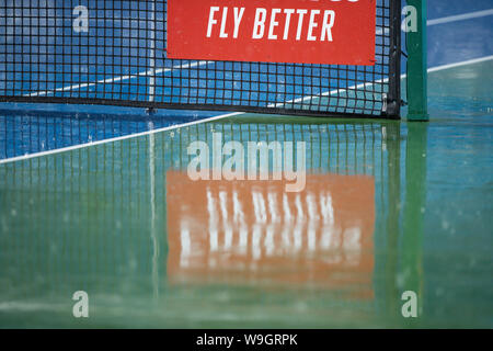 Mason, Ohio, USA. 13th Aug, 2019. The evening match was delayed by rain at Tuesday's round of the Western and Southern Open at the Lindner Family Tennis Center, Mason, Oh. Credit: Scott Stuart/ZUMA Wire/Alamy Live News Stock Photo