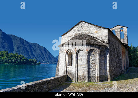 Chiesa di San Giacomo, Sala Comacina, Lake Como, Italy Stock Photo