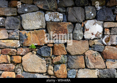 old stone wall, Scotland, United Kingdom Stock Photo