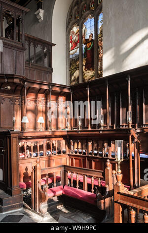 Interior of Peterhouse Chapel, Cambridge Stock Photo