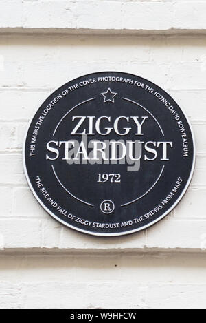 Ziggy Stardust Plaque London Stock Photo