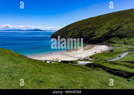 The beautiful Keem bay at Achill Island, in Co. Mayo, Ireland. Stock Photo