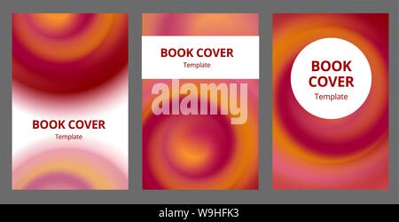 Modern abstract brochure covers set. Cool gradient shapes composition. Futuristic design. Stock Vector