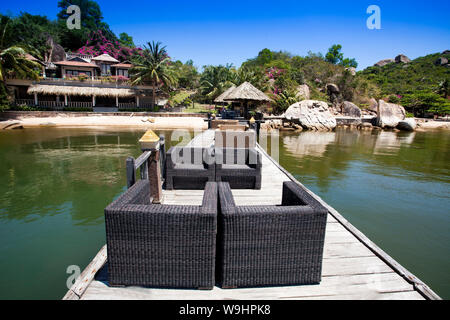 Small bungalow resort Ngoc Suong, in Cam Ranh Bay,south china sea, Nha Trang, Vietnam, Asia, 30074695 Stock Photo