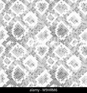 Gray realistic snake skin texture, detailed seamless pattern Stock Vector